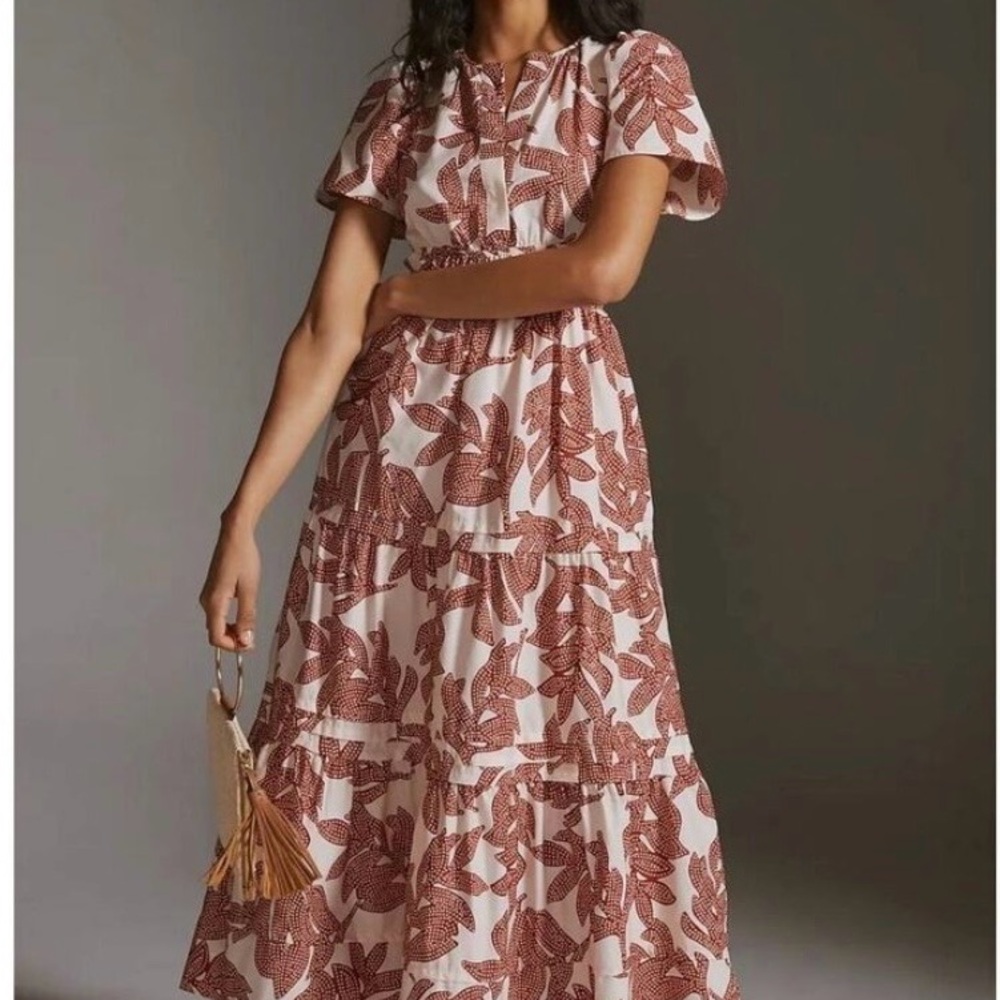 Anthropologie The Somerset Tiered Maxi Dress